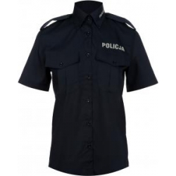 Koszula exclusive POLICJA z krótkim rękawem, damska, granatowa